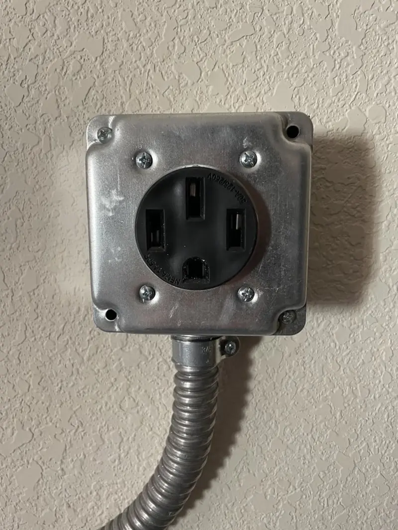 NEMA 14-50 outlet installed for Electrical Panel Upgrade in Linda
